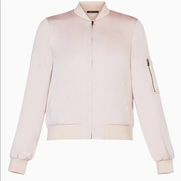 BCBG Max Azria Sammy Satin Bomber Jacket - Picture 2 of 15